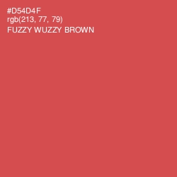 #D54D4F - Fuzzy Wuzzy Brown Color Image
